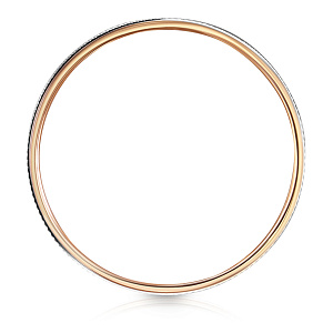 Кольцо обручальное с алмазной гранью