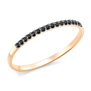 Кольцо из красного золота с бриллиантом