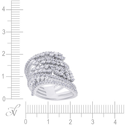 Кольцо из серебра с фианитом