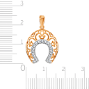 Подвеска из красного золота с фианитом