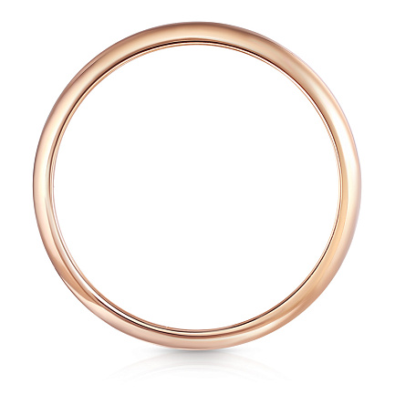 Кольцо обручальное из красного золота