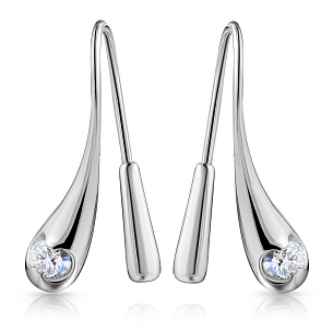 Серьги из белого золота с бриллиантами