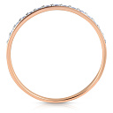 Кольцо обручальное из красного золота с бриллиантами