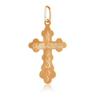 Крест из красного золота