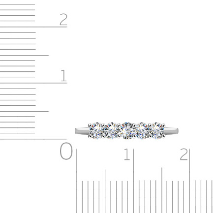 Кольцо из белого золота с бриллиантами