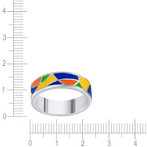 Кольцо из серебра с эмалью
