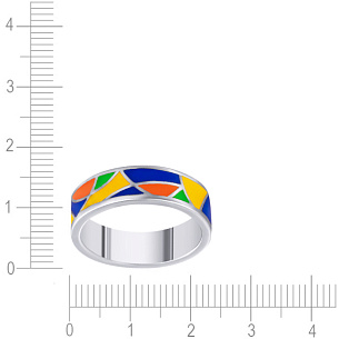 Кольцо из серебра с эмалью