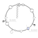 Браслет декоративный из серебра с фианитом