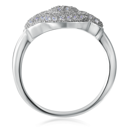 Кольцо из серебра с фианитом