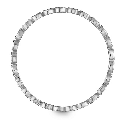 Кольцо из белого золота с сапфирами