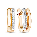 Серьги из красного золота с бриллиантами