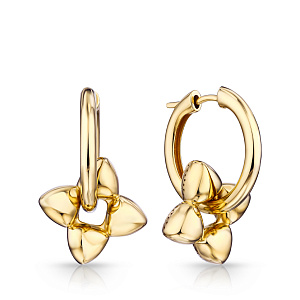 Серьги из серебра с позолотой