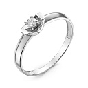 Кольцо из белого золота с бриллиантом