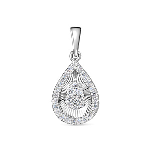 Подвеска из белого золота с бриллиантом