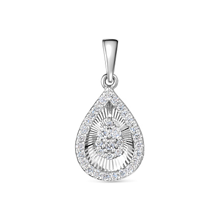 Подвеска из белого золота с бриллиантами