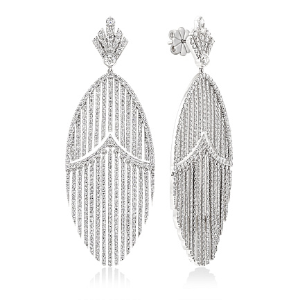 Серьги из белого золота с бриллиантами