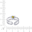 Кольцо из серебра с фианитом