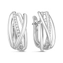 Серьги из белого золота с бриллиантами