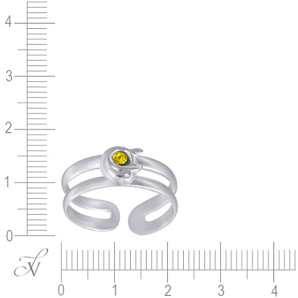 Кольцо из серебра с фианитом