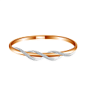 Браслет декоративный из красного золота с фианитом