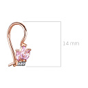 Серьги детские из серебра с фианитом и золочением