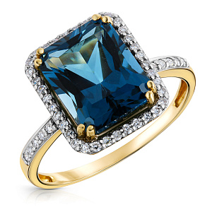 Кольцо из желтого золота с бриллиантами