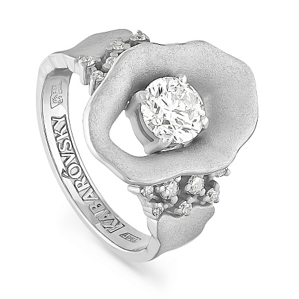 Кольцо из белого золота с бриллиантами