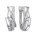 Серьги из белого золота с бриллиантами