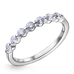 Кольцо из белого золота с бриллиантом