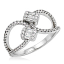 Кольцо из белого золота с бриллиантами