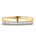 Кольцо обручальное из желтого золота с бриллиантами