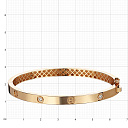 Браслет из желтого золота с фианитами