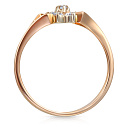 Кольцо из красного золота с фианитом