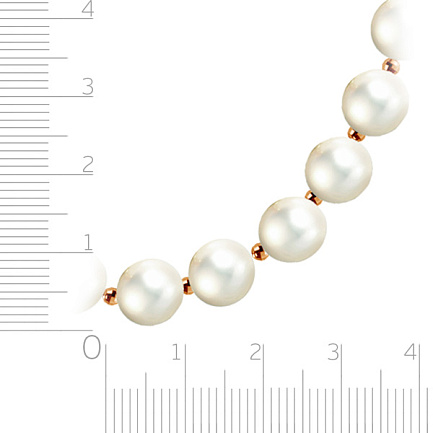 Колье из красного золота с жемчугом