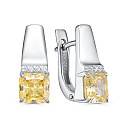 Серьги с английским замком из серебра