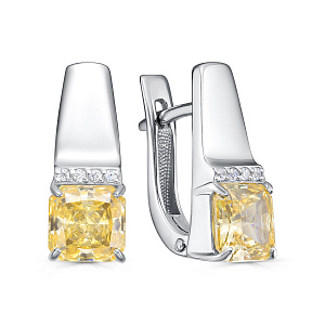 Серьги с английским замком из серебра