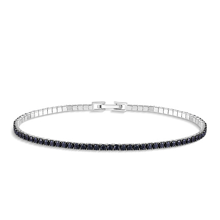 Браслет декоративный из серебра с фианитом