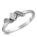 Кольцо из белого золота с бриллиантами