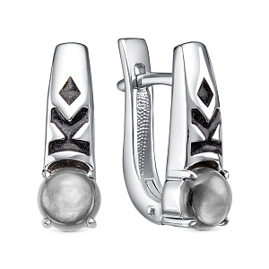 Серьги с английским замком из серебра