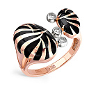 Кольцо из красного золота с бриллиантами