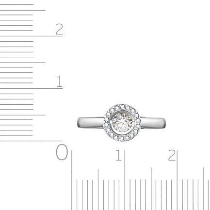 Кольцо из белого золота с бриллиантами