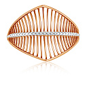 Кольцо из красного золота с фианитом