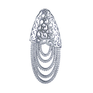 Подвеска из серебра с фианитом