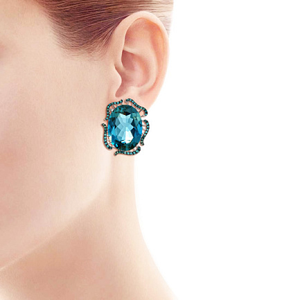 Серьги с английским замком из белого золота