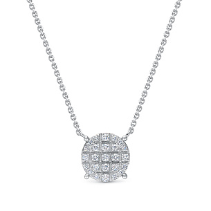 Колье из белого золота с бриллиантом