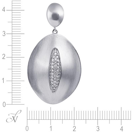 Подвеска из белого золота с бриллиантами