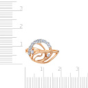 Кольцо из красного золота с фианитом