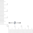 Кольцо из серебра с фианитом