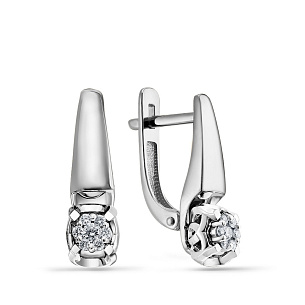 Серьги из белого золота