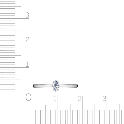 Кольцо из серебра с фианитом